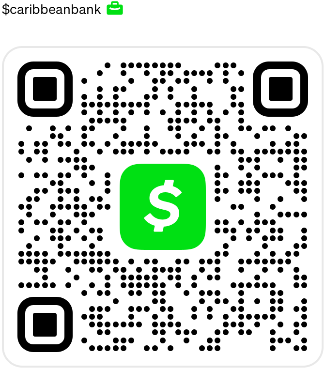 Cash App payment QR code supplied by the organizer for $caribbeanbank